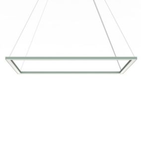 LUMICOM - FLOOR Suspension, STRIP LED, 58W/m, 3000K, métal, vert iceberg, 60x90cm