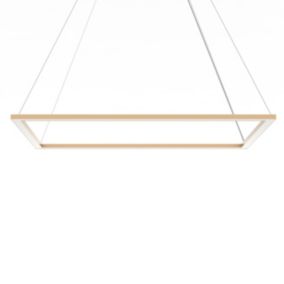 LUMICOM - FLOOR Suspension, STRIP LED, 58W/m, 4000K, métal, anodic gold, 60x90cm