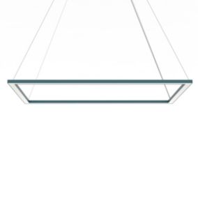 LUMICOM - FLOOR Suspension, STRIP LED, 58W/m, 4000K, métal, bleu méditerranèen, 60x90cm