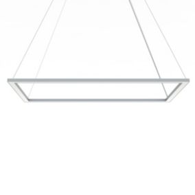 LUMICOM - FLOOR Suspension, STRIP LED, 58W/m, 4000K, métal, gris, 60x90cm