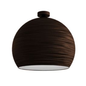 LUMICOM - FOCUS Plafonnier, 1X E27, max 42W, métal, marron corten/blanc, D.50cm