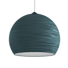 LUMICOM - FOCUS Suspension, 1X E27, max 42W, métal, bleu méditerranéen/blanc, D.25cm