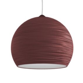 LUMICOM - FOCUS Suspension, 1X E27, max 42W, métal, rouge cowhide/blanc, D.25cm