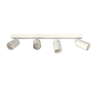 LUMICOM - FORM L Plafonnier, 4X GU10, max 33W, métal, blanc, L.60cm