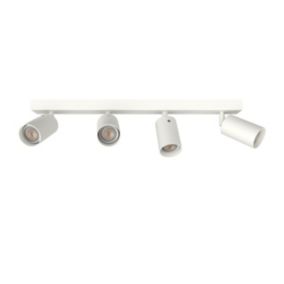 LUMICOM - FORM L Plafonnier, 4X GU10, max 33W, métal, blanc mat, L.60cm