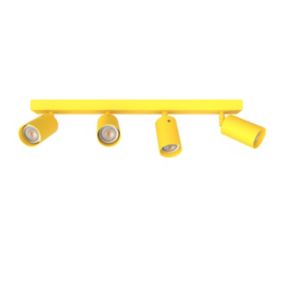LUMICOM - FORM L Plafonnier, 4X GU10, max 33W, métal, jaune, L.60cm