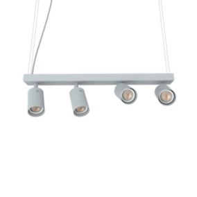 LUMICOM - FORM L Suspension, 4X GU10, max 33W, métal, gris, L.60cm