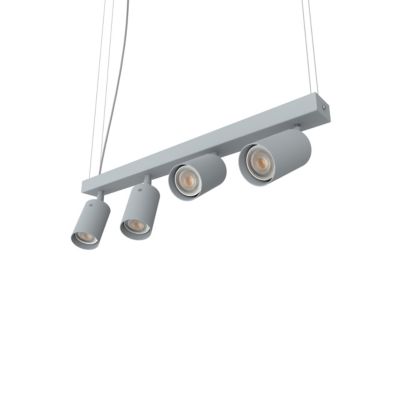 LUMICOM - FORM L Suspension, 4X GU10, max 33W, métal, gris, L.60cm