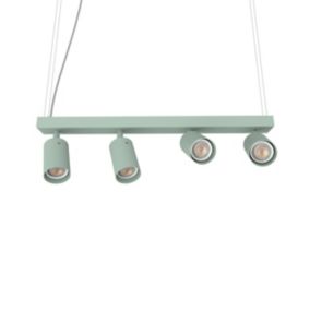 LUMICOM - FORM L Suspension, 4X GU10, max 33W, métal, vert iceberg, L.60cm