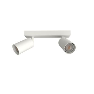 LUMICOM - FORM M Plafonnier, 2X GU10, max 33W, métal, blanc mat, L.30cm