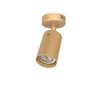 LUMICOM - FORM S Plafonnier, 1X GU10, max 33W, métal, anodic or, D.6cm