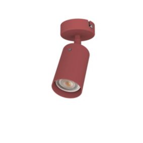 LUMICOM - FORM S Plafonnier, 1X GU10, max 33W, métal, rouge cowhide, D.6cm