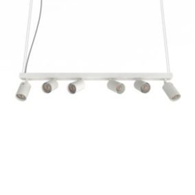 LUMICOM - FORM XL Suspension, 6X GU10, max 33W, métal, blanc mat, L.90cm