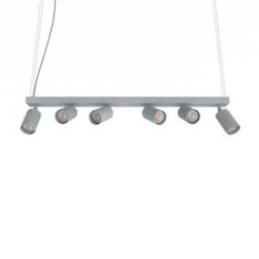 LUMICOM - FORM XL Suspension, 6X GU10, max 33W, métal, gris, L.90cm