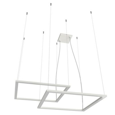 LUMICOM - FRAME 2X Suspension tunable, STRIP LED, 46W/m, 2700K-6000K, métal, blanc, 60cm