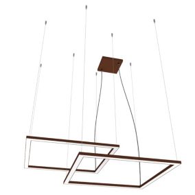 LUMICOM - FRAME 2X Suspension tunable, STRIP LED, 46W/m, 2700K-6000K, métal, corten, 60cm