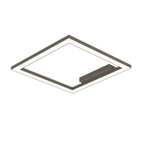 LUMICOM - FRAME Plafonnier, STRIP LED, 30W/m, 3000K, métal, gris tourterelle brillant, L40cm