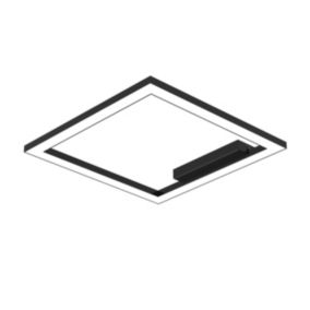 LUMICOM - FRAME Plafonnier, STRIP LED, 30W/m, 3000K, métal, noir brillant, L40cm