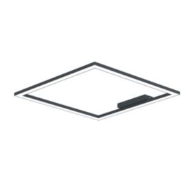 LUMICOM - FRAME Plafonnier, STRIP LED, 46W/m, 3000K, métal, anthracite, L60cm