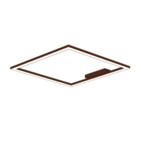 LUMICOM - FRAME Plafonnier, STRIP LED, 46W/m, 3000K, métal, corten, L60cm