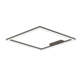 LUMICOM - FRAME Plafonnier, STRIP LED, 46W/m, 3000K, métal, gris tourterelle brillant, L60cm