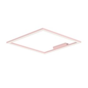 LUMICOM - FRAME Plafonnier, STRIP LED, 46W/m, 3000K, métal, rose, L60cm