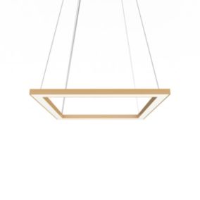 LUMICOM - FRAME Suspension, STRIP LED, 30W/m, 3000K, métal, anodic gold, L40cm