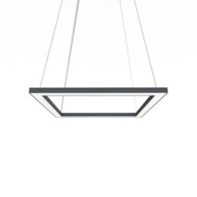 LUMICOM - FRAME Suspension, STRIP LED, 30W/m, 3000K, métal, anthracite, L40cm