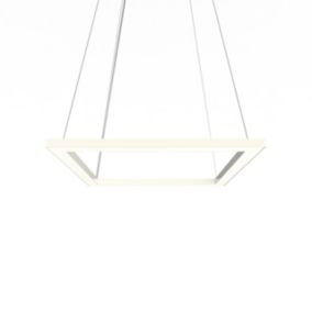 LUMICOM - FRAME Suspension, STRIP LED, 30W/m, 3000K, métal, blanc brillant, L40cm