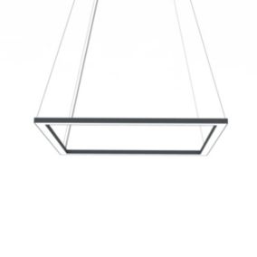 LUMICOM - FRAME Suspension, STRIP LED, 46W/m, 3000K, métal, anthracite, L60cm