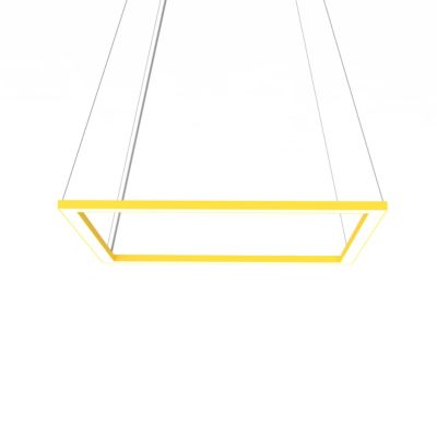 LUMICOM - FRAME Suspension, STRIP LED, 46W/m, 3000K, métal, jaune, L60cm