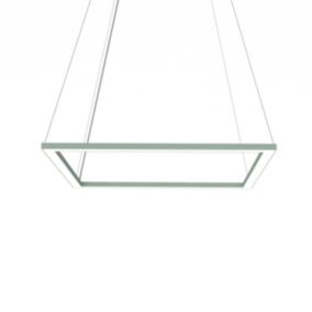 LUMICOM - FRAME Suspension, STRIP LED, 46W/m, 3000K, métal, vert iceberg, L60cm