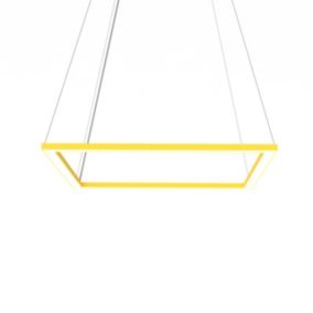 LUMICOM - FRAME Suspension, STRIP LED, 46W/m, 4000K, métal, jaune, L60cm