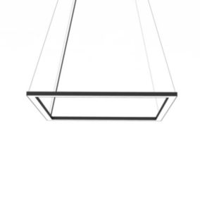 LUMICOM - FRAME Suspension, STRIP LED, 46W/m, 4000K, métal, noir, L60cm