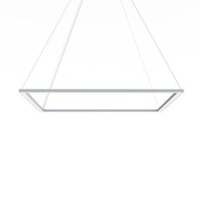 LUMICOM - FRAME Suspension, STRIP LED, 70W/m, 3000K, métal, gris, L90cm