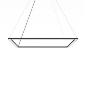 LUMICOM - FRAME Suspension, STRIP LED, 70W/m, 3000K, métal, noir, L90cm