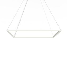 LUMICOM - FRAME Suspension, STRIP LED, 70W/m, 4000K, métal, blanc, L90cm