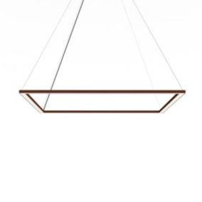 LUMICOM - FRAME Suspension, STRIP LED, 70W/m, 4000K, métal, corten, L90cm