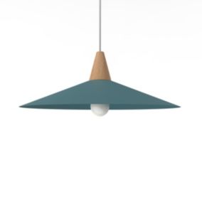 LUMICOM - FUNNEL Suspension, 1X E27, max 42W, métal, bleu méditerranéen, D.40cm