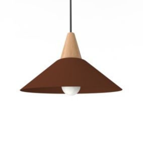 LUMICOM - FUNNEL Suspension, 1X E27, max 42W, métal, marron corten, D.25cm