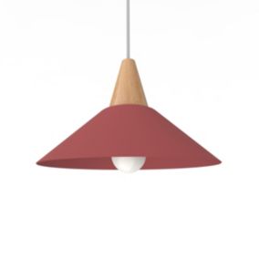 LUMICOM - FUNNEL Suspension, 1X E27, max 42W, métal, rouge cowhide, D.25cm