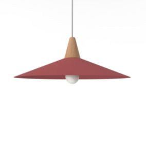 LUMICOM - FUNNEL Suspension, 1X E27, max 42W, métal, rouge cowhide, D.40cm