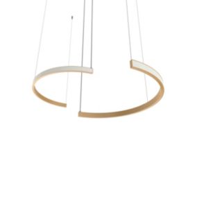 LUMICOM - HALF Suspension, STRIP LED, 34W/m, 3000K, métal, anodic gold, d.62