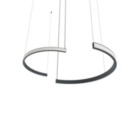 LUMICOM - HALF Suspension, STRIP LED, 34W/m, 3000K, métal, anthracite, d.62