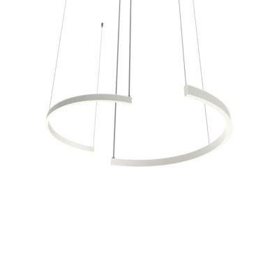 LUMICOM - HALF Suspension, STRIP LED, 34W/m, 3000K, métal, blanc, d.62