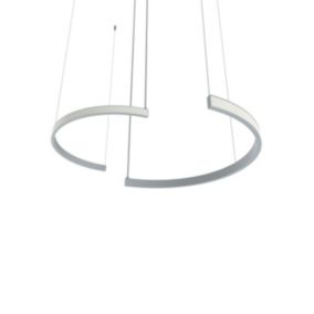 LUMICOM - HALF Suspension, STRIP LED, 34W/m, 3000K, métal, gris, d.62