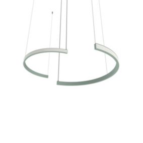 LUMICOM - HALF Suspension, STRIP LED, 34W/m, 4000K, métal, vert iceberg, d.62