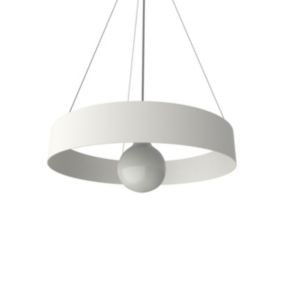 LUMICOM - HALO Suspension, 1X E27, max 42W, métal, blanc mat, D.40cm