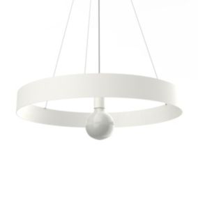 LUMICOM - HALO Suspension, 1X E27, max 42W, métal, blanc mat, D.60cm