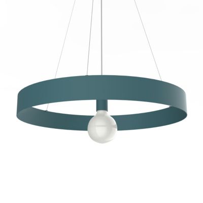 LUMICOM - HALO Suspension, 1X E27, max 42W, métal, bleu méditerranéen, D.60cm